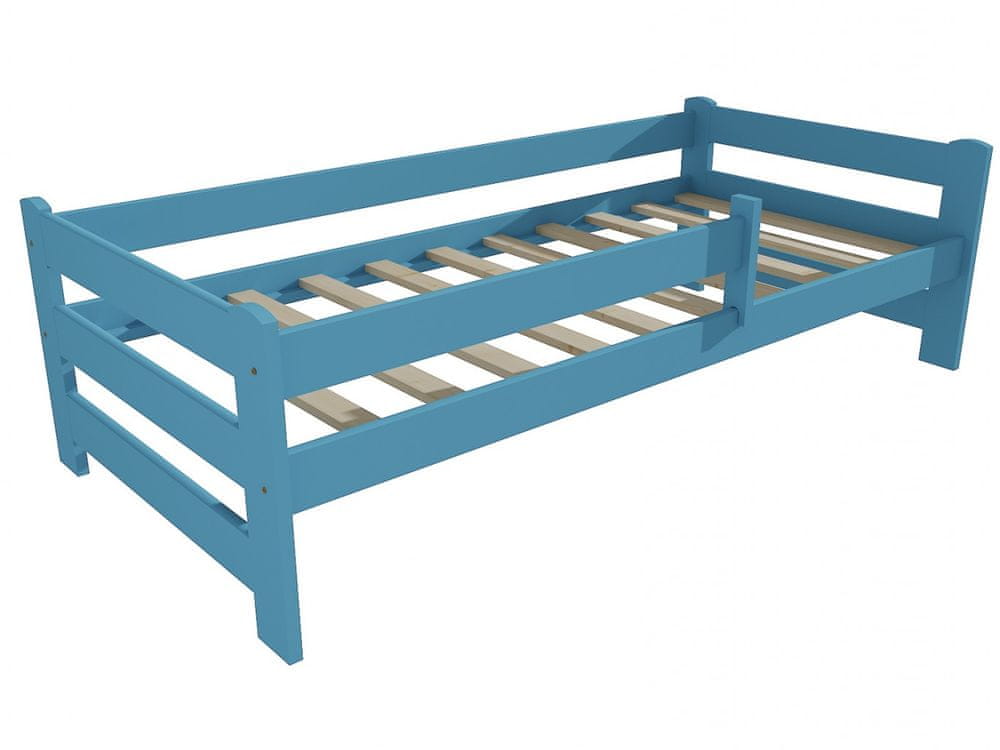 eoshop Detská posteľ DP 019 so zábranou (Rozmer: 80 x 190 cm, Farba dreva: farba modrá)